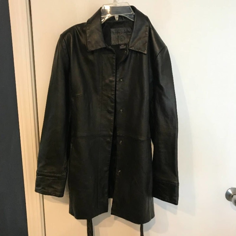 Kathy Ireland Black Leather Jacket